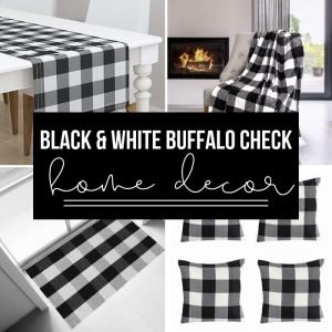 black and white buffalo check decor