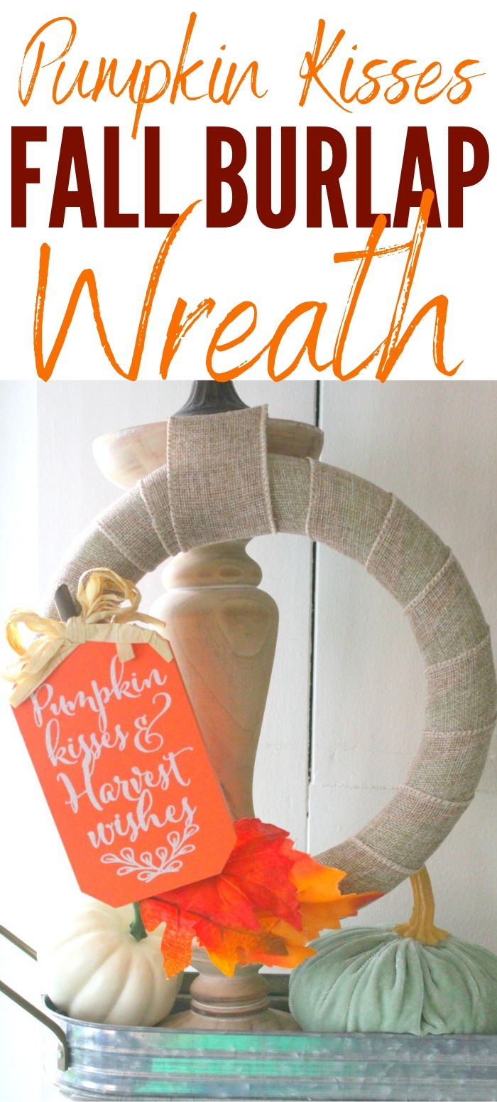 diy fall wreath on table 