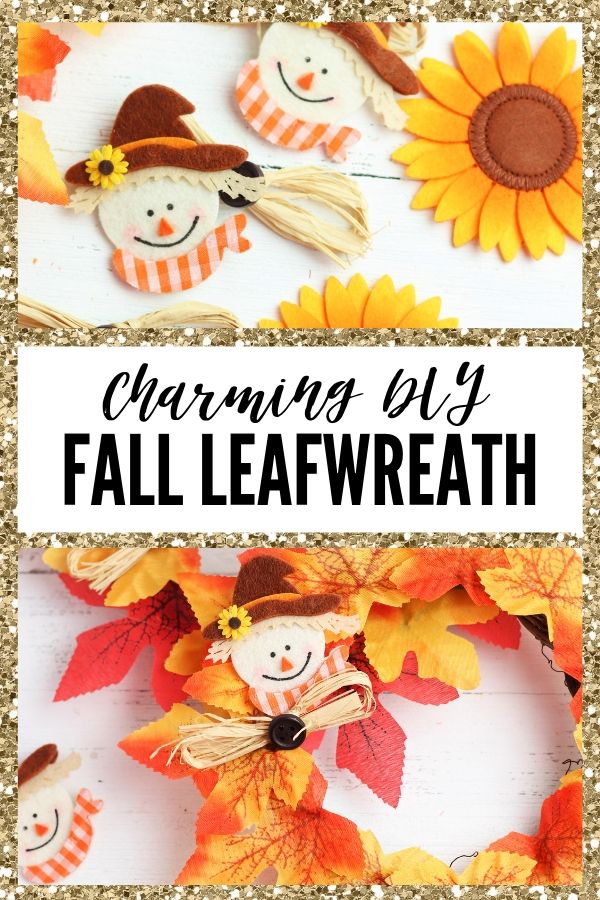 Easy DIY Fall Leaf Wreath - Pin Image