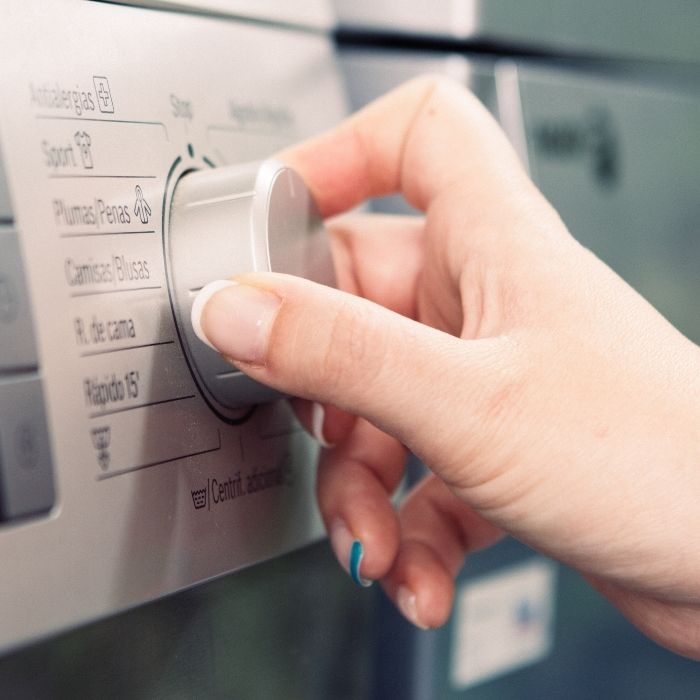 turning knob on washer 