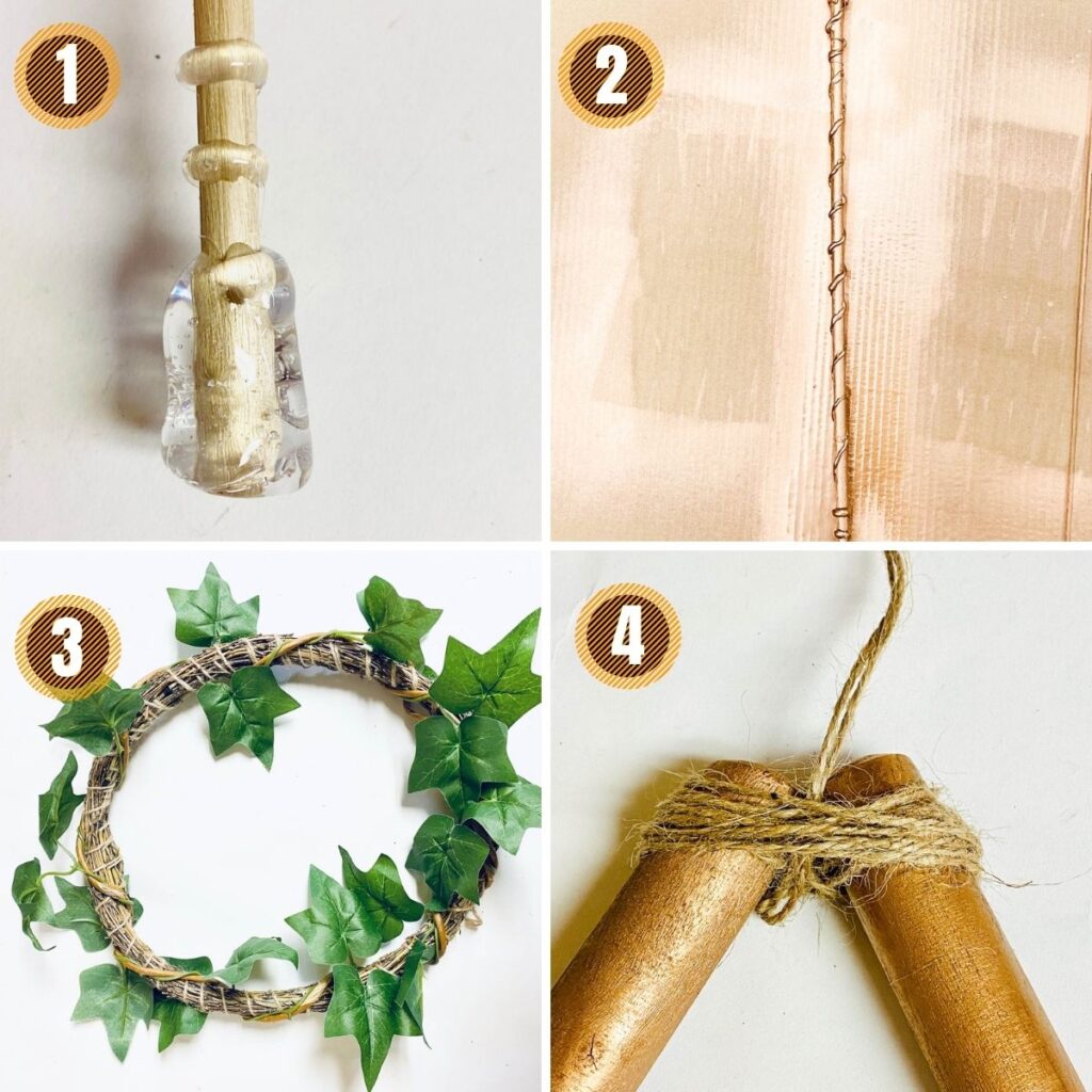 collage on how to make a harry potter wreath