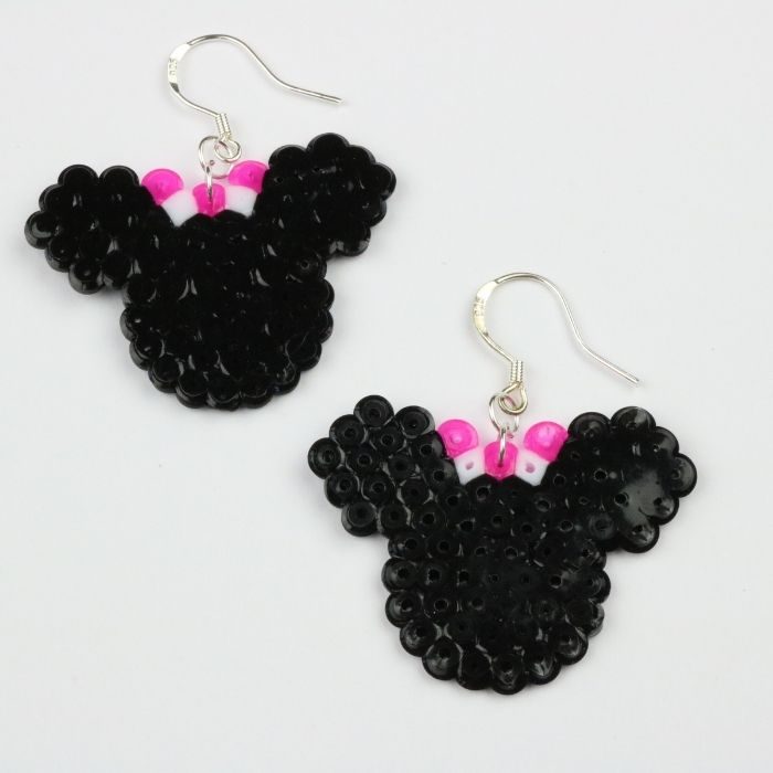 minnie earrings on white counter 