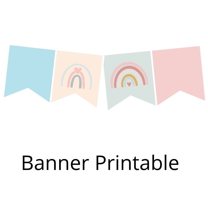 rainbow banner printable