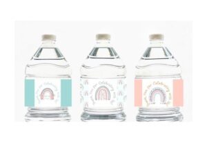 water bottles with labels