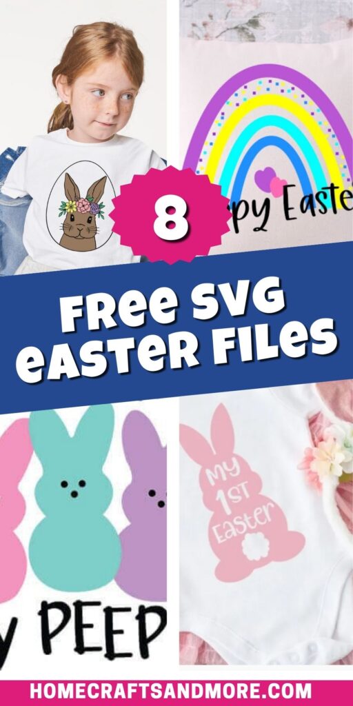 collage of easter svg files 